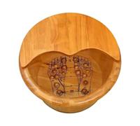 perfk Wood Foot Bath Tub Footbath Basin Foot Wash Bucket Barrel for Soaking Feet Home Foot SPA