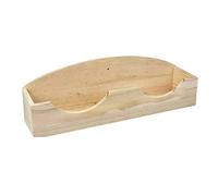 perfk Wooden Hay Feeder, Manger Cage Hanging Pet Multi Functional Container Grass Holder Storage Supplies for Hamster Small Animals Pigs