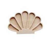 perfk Wooden Sensory Tray Montessori Counting Sorting Board Parent Child Interactive Toys Preschool Hands on Ability Sorting Tray for Girls Gifts, Shell