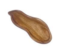 perfk Wooden Tray in The Shape of A Peanut, Serving Platter for Appetizers, Dinners, Snacks, Nuts, Desserts, Fruits And Drinks, Multi, big Peanut