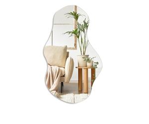 PERFNIQUE Asymmetrical Irregular Wall Mirror, 71 x 43cm Decorative Modern Mirror for Bathroom Bedroom Living Room Entryway, Cloud Frameless Mirror, Wall Mounted (71 x 43cm)