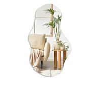 PERFNIQUE Asymmetrical Irregular Wall Mirror, 86 x 52 cm Decorative Modern Mirror for Bathroom Bedroom Living Room Entryway, Cloud Frameless Mirror, Wall Mounted