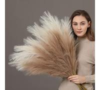 Perfnique Faux Pampas Grass, 9PCS Pompas, Large Pampas Grass, 38'' Tall Pampas Grass for Floor Vase, Pampas Grass Decor Tall for Vase Fillers, Boho Rustic Farmhouse Home Decor(Mixed-Color)