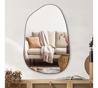 PERFNIQUE Irregular Wall Mirror, 40" x 26", Black - For Bathroom, Bedroom, Living Room, Entryway, Modern Wall Decoration (Black, 40" x 26")