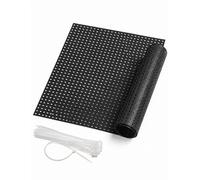 Perforated Balcony Privacy Screen with Cable Ties,1 mm PVC Railing Cover Sheet,Garden Screening Panel for Balcony Rails Fence Window Guard(Black,120x180 cm/3.9x5.9 ft)