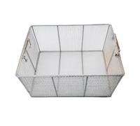 Perforated Baskets Sterilization Tray with Handle, 304 Stainless Steel, Electrolytically Polished, 4mm Mesh for Surgical Medical and Dental Instruments