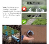 Perforated Drain Pipe Flexible Drainage Pipes, Soft Infiltration French Drainage Systems, Corrugated Perforated Drain Pipes, 3.1-5.9in Wide, for Garden/Sports Field(Dia 8cm/3.1in,L40.2m)