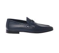 Perforated Leather Loafer - male - Baldinini - Loafers - Blue - 6 UK - Shoes 6 UK