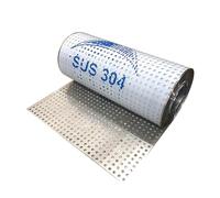 Perforated Mesh Sheet 304 Stainless Steel 0.3mm Thickness, 10mm Hole Spacing, Decorative Metal Screen, Heavy Duty Metal Plate, 80 x 300 cm for Home Use and