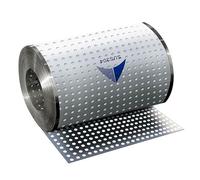 Perforated Metal Plate for Windowsill,304 Stainless Steel,Decorative Mesh Sheet,Hole Diameter 8mm with Ties Gloves(35x100cm)