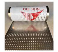 Perforated Metal Plate for Windowsill,Decorative Screen Mesh Sheet,304 Stainless Steel, Hole Diameter 8mm(66x100cm)