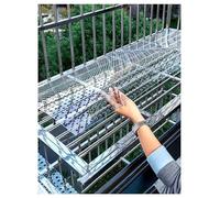 Perforated Metal Plate for Windowsill, Plastic Sheet,10mm Hole PC Mesh Screen Decorative Meshes,Transparent for Guardrail Flower Stand(25x300cm)