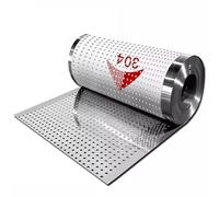 Perforated Metal Plate for Windowsill, Screen Panel,Balcony Protection Mesh,304 Stainless Steel Sheet,Hole Diameter 8mm for DIY Projects(20x400cm)