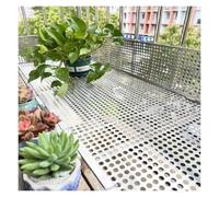 Perforated Metal Sheets, 304 Stainless Steel Expanded Metal Perforated Sheet 0.8mm Thick Silver Multiple Sizes(2mm Mesh,15x15cm)