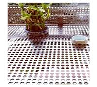 Perforated Metal Sheets, 304 Stainless Steel Perforated Plate 0.4mm Thick 8mm Holes Silver 37cm Wide Multiple Sizes(37x180cm)