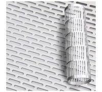 Perforated Metal Sheets, 304 Stainless Steel Perforated Sheet Rectangular Holes 5x25mm Silver 20x25-100x200cm(Silver 1mm,40 * 40cm)