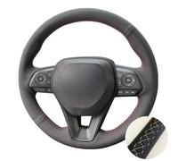 Perforated Microfiber Leather Car Steering Wheel Cover For Toyota For Camry 2018 For Corolla RAV4 For Avalon For Crown 2019 wheel hubs(Titanium)