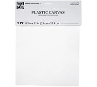 Perforated Plastic Canvas 14 Count 8.5"X11" 2/Pkg-White