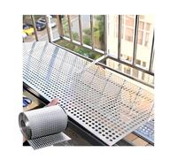 Perforated Plate，Stainless Steel Perforated Grid,Aperture 8mm/0.31in,Durable Perforated Metal Sheets for Ventilation, Filtration, and Decorative Applications(W15*L200cm/W5.9*L78.7in)