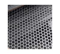 Perforated Sheet Metal Round， 304 Stainless Steel 6mm Mesh Silver Multiple Sizes(10mm Mesh,20x20cm/7.8X7.8in)