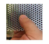 Perforated Sheet Metal Round， 304 Stainless Steel For Ventilation And Security Silver Multiple Sizes(1mm Mesh,30x30cm)