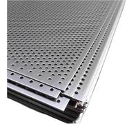 Perforated Sheet Metal Round， 304 Stainless Steel Perforated Plate With 1-10mm Holes Silver Multiple Sizes(10mm Mesh,25x25cm)