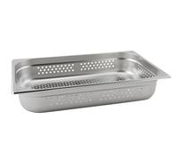 Perforated Stainless Steel Gastronorm Pan - 1/1 Size, 40mm Deep - Steam Table & Catering Drain Pan