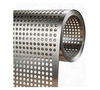 Perforated Stainless Steel Plate,Metal Mesh Sheet Screen Window Pads,Balcony Railing Planter Pad & Flower Pot Stand Base Tray for Outdoor Gardening(50x280cm)