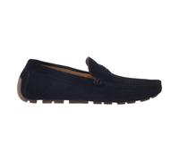 Perforated Suede Loafer - male - Baldinini - Loafers - Blue - 9 UK - Shoes 9 UK