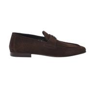 Perforated Suede Loafer - male - Baldinini - Loafers - Brown - 9 1/2 UK - Shoes 9 1/2 UK