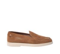 Perforated Suede Slip-On - female - Baldinini - Loafers - Brown - 4 UK - Shoes 4 UK