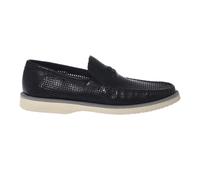 Perforated Tumbled Leather Loafer - male - Baldinini - Loafers - Black - 8 UK - Shoes 8 UK