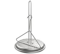 Perforated Turkey Chicken Poultry Deep Fryer Accessory Kit with Wire Handle Lifter Hook Vertical Roaster Holder Base
