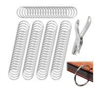 Perforation Rings,100 Pieces Planning Accessories With Punch - Office Jump Rings - For Students Teachers Office Artists Authors School Projects Presentations Reports