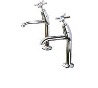 Performa 159 Cross Top Sink Tap Hot | Chrome Finish | Brass Construction | Traditional Screw-Down Valve Design