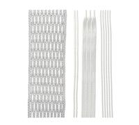 Performall Sports Dyna Lacrosse Mesh Stringing Kit 10D Diamond Semi-Soft White; 33 inch Tipped Lax Strings