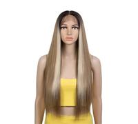 Performance costumes 30inch 13x7 Straight Full Lace Front Wig Part Highlight Honey Brown Wigs for Women Daily wear