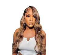 Performance costumes Body Wave Human Hair Highlight HD Transparent Lace Frontal Wig 13x4 Preplucked Wigs Daily wear(22inches)