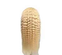Performance costumes Curly Human Hair Wig 220% Density Blonde Water Wave 13x6 Frontal Hd Lace for Women Daily wear(20inches)