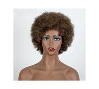 Performance costumes Soft Wig for Women Afro Kinky Curly Hair Wigs with Bangs Human for Daily Party Use Daily wear(Highlight Wig)