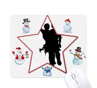 Performance Dancer Duet Dance Art Christmas Snowman Family Star Mouse Pad