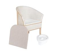 Performance Health Derby Basketweave Chair with Detachable Commode, Attachable Bed Pan for Elderly, Handicapped and Disabled