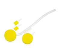 PERFORMANCE HEALTH Long Handle Bath Brush & Sponge - Lightweight Body Washer with Extended Reach for Shower or Bath - Gentle on All Skin Types - 2-in-1 Design with Extra Sponge Heads - Yellow