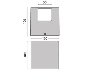 Performance in Lighting 303348 LED wall light in grey, 4 WB 3,000 K