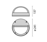 Performance in Lighting Eko+21 Grill outdoor wall light, E27, white