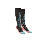 Bridgedale Ladies Performance Lightweight Ski Socks - Black/Coral - L