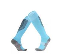 Performance Men's Football Socks: Robust, Knee-Length with Secure-Grip Towelling Sole - Exceptional Comfort on the Field! (UK, Alpha, One Size, Regular, Regular, Skyblue)