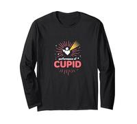 Performance of Cupid: Love Struck Romance for Valentines Long Sleeve T-Shirt, Adult Unisex, Black, XL