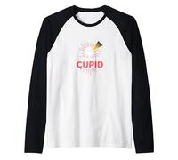 Performance of Cupid: Love Struck Romance for Valentines Raglan Baseball Tee, Men, Black/White, XL
