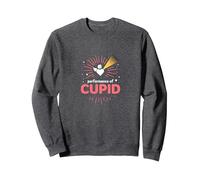 Performance of Cupid: Love Struck Romance for Valentines Sweatshirt, Adult Unisex, Dark Heather Grey, XL